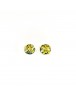 Small yellow dichroic earring