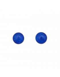 Big dark blue dichroic earring