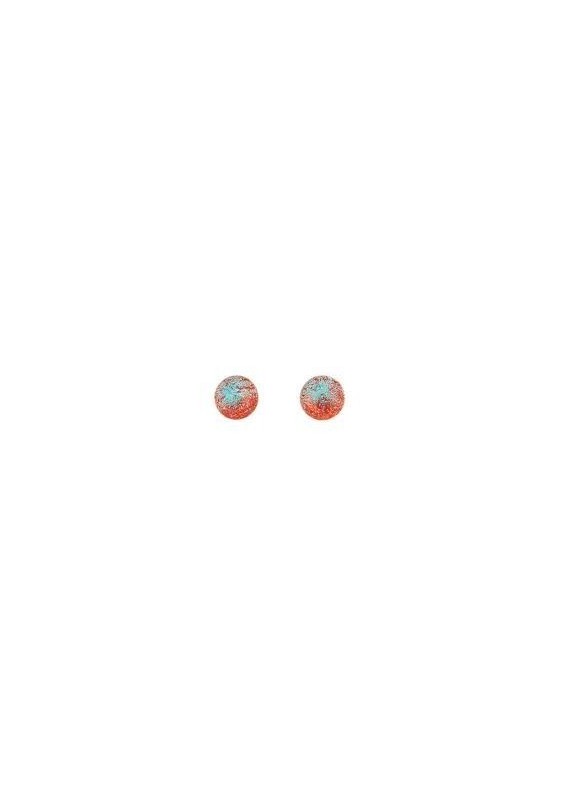 Medium orange dichroic earring