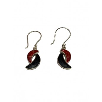 Lava and Coral Earrings PE011